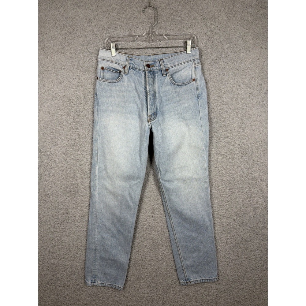 Bliss and Mischief Womens‎ Light Wash Straight Leg Jeans Denim USA Button 30x30